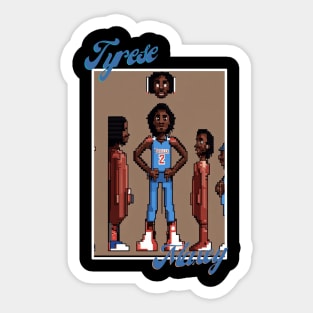 Tyrese Maxey Philadelphia victor illustration design Sticker